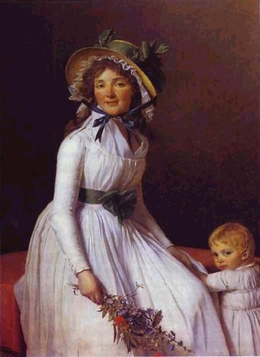 Jacques-Louis David Portrait of Emilie Seriziat and Her Son Germany oil painting art